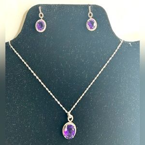 3PC. Amethyst Jewelry Set